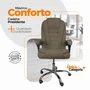 Kit 2 Cadeiras De Escritório Presidente Reclinável, Bege