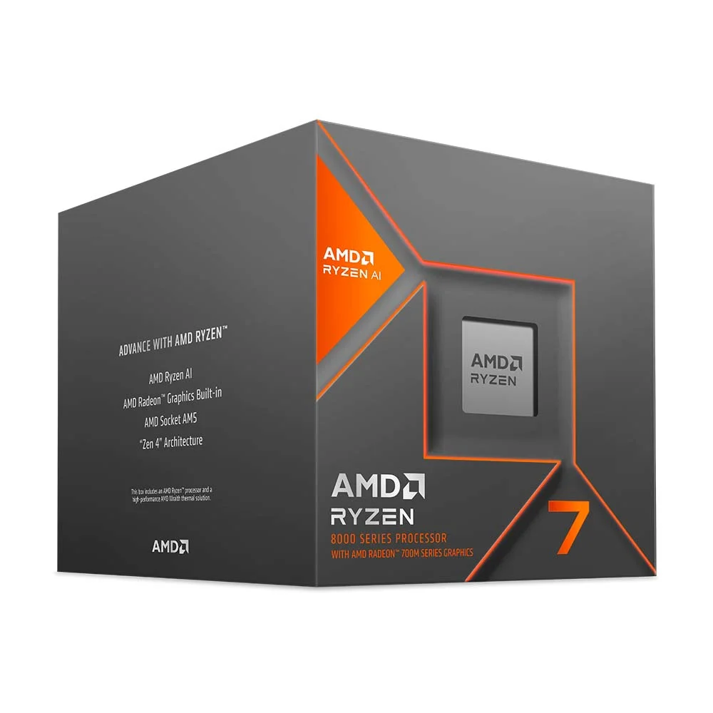 Processador Amd Ryzen 7 8700g, 4.2GHZ (5.1GHZ MAX), Cache 24MB, AM5, Sem Cooler - 100-100001236box Processador Amd Ryzen 7 8700g, 4.2GHZ (5.1GHZ MAX), Cache 24MB, AM5, Sem Cooler - 100-100001236box