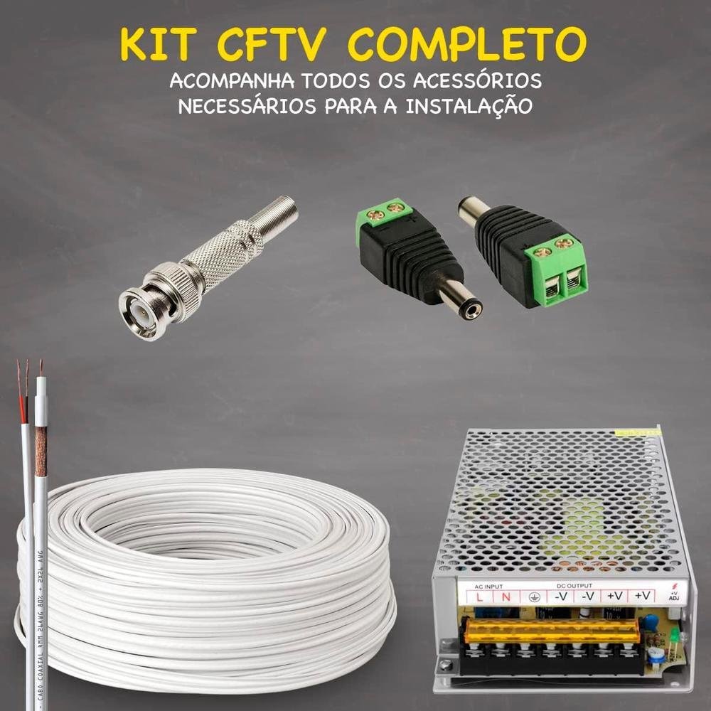 Kit Intelbras Cftv, 10 Câmeras 1120B, 16 Canais 1016 + DVR 1TB