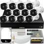 Kit Intelbras Cftv, 12 Cameras VHL 1220, FULL HD + DVR 1016c, HD 2TB