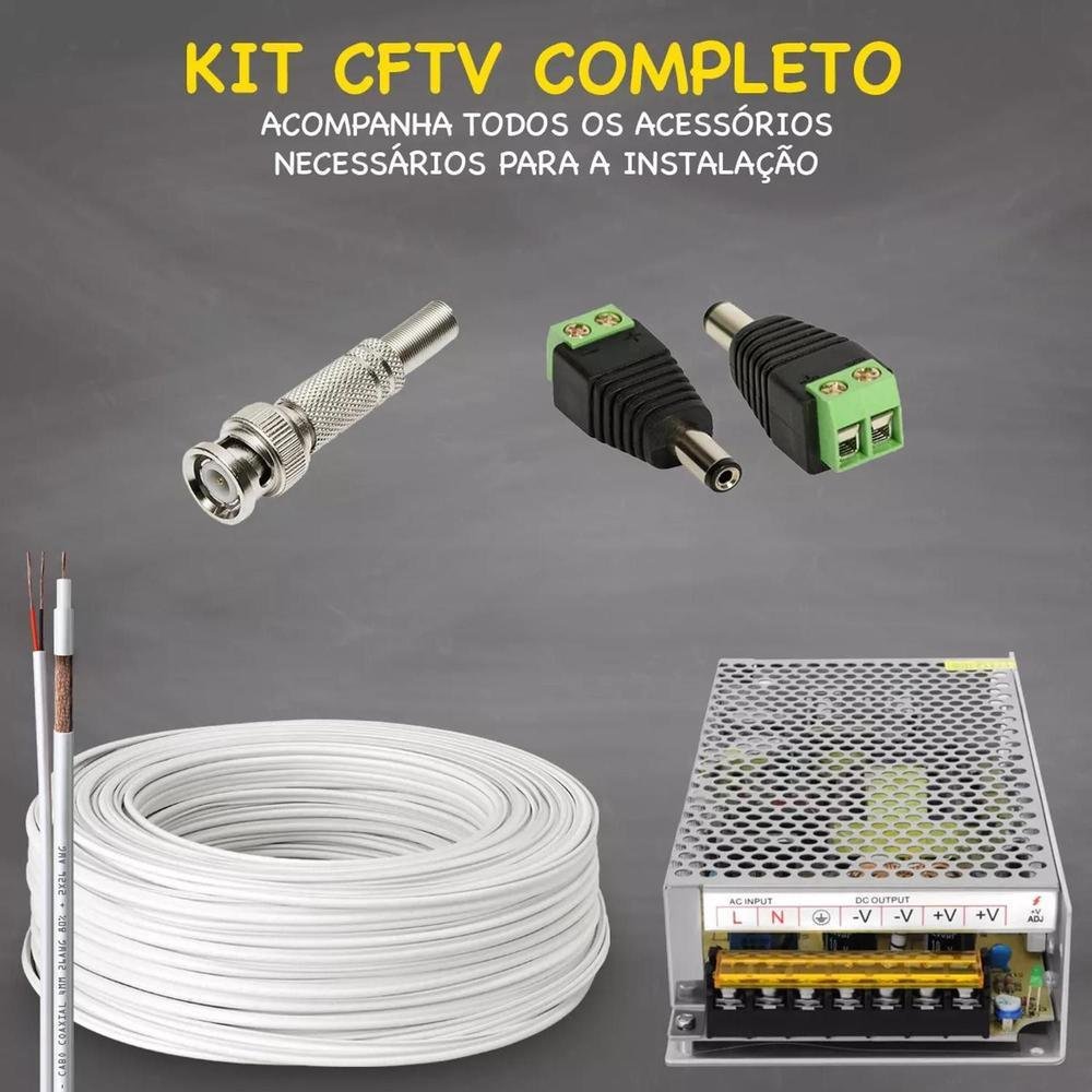 Kit Intelbras, 8 Câmeras VHD 1130B + DVR 1016-c, 16 Canais, HD 500GB