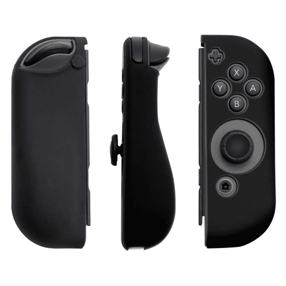 Capa Case Silicone Radalishop, Para Nintendo Switch Joycon, Proteção Para Controle Joy Con, Preto
