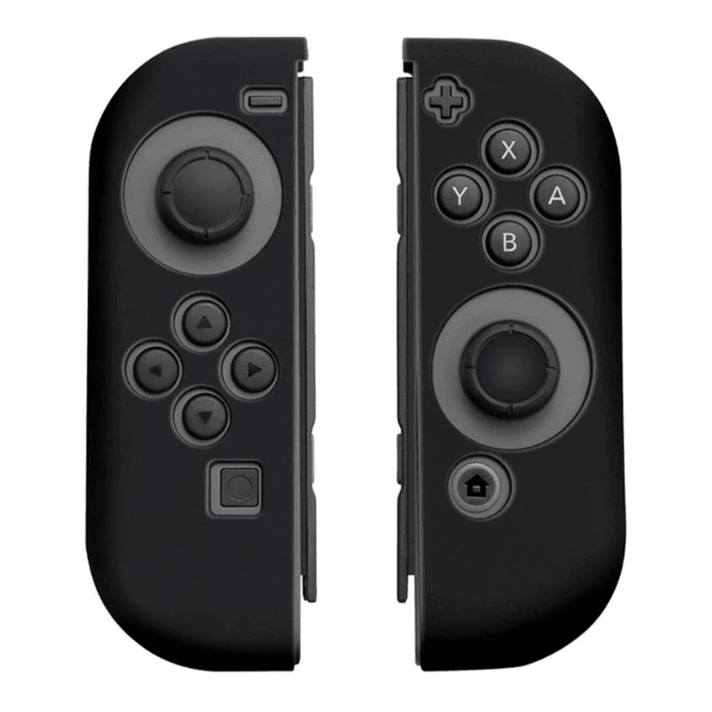 Capa Case Silicone Radalishop, Para Nintendo Switch Joycon, Proteção Para Controle Joy Con, Preto