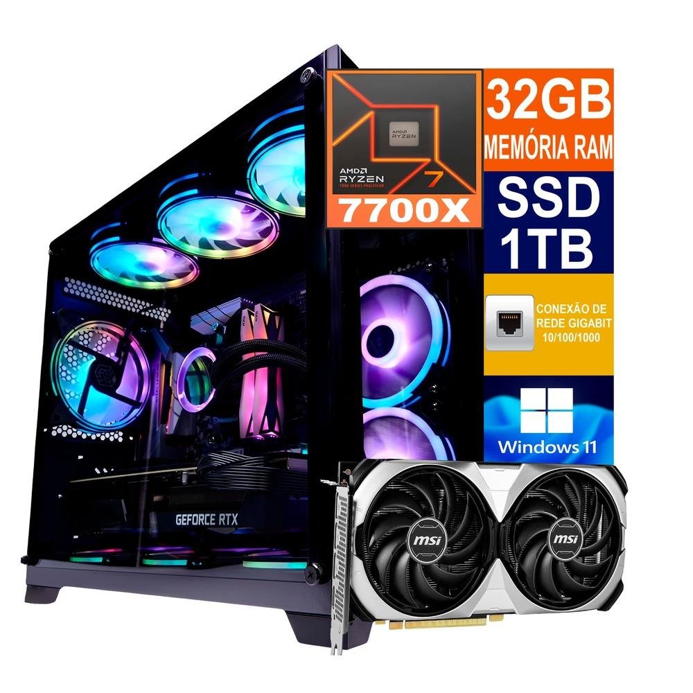 PC Gamer AMD Ryzen 7 7700x KaBuM