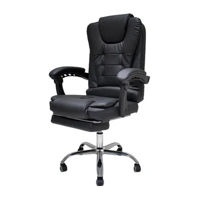 Cadeira De Escritório Big Boss Presidente Giratória Com Apoio Para Os Pés Preto