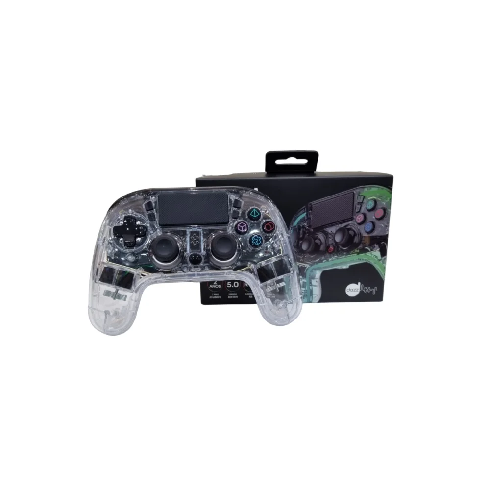 Controle Dazz, Sem Fio, RGB, Ps4, Pc, Bluetooth - 62000159 Controle Dazz, Sem Fio, RGB, Ps4, Pc, Bluetooth - 62000159