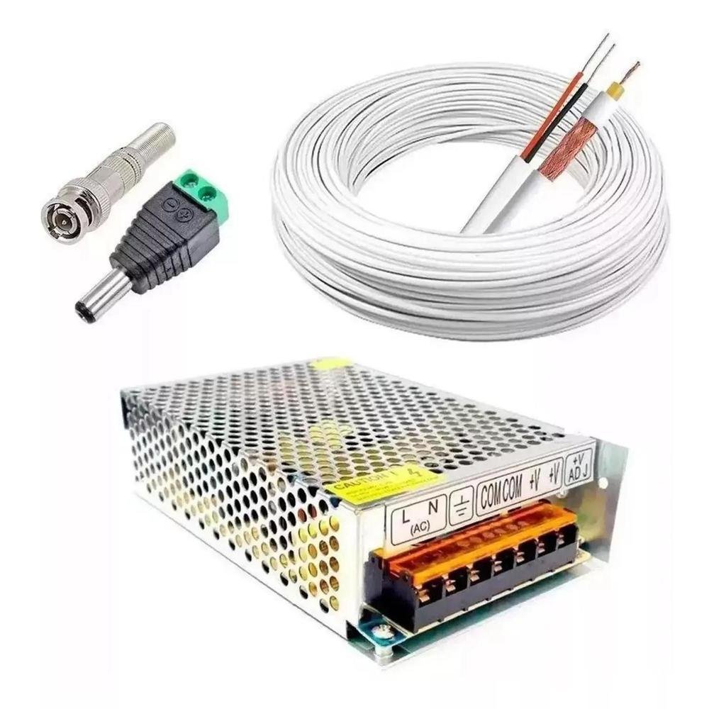 Kit 4 Câmeras Intelbras Fullcolor 1220 Dvr Intelbras Mhdx 3008-c