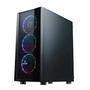 Gabinete Gamer Concórdia,  Mid Tower, Lateral em Vidro Temperado, 4x Cooler Fans LED RGB, Preto