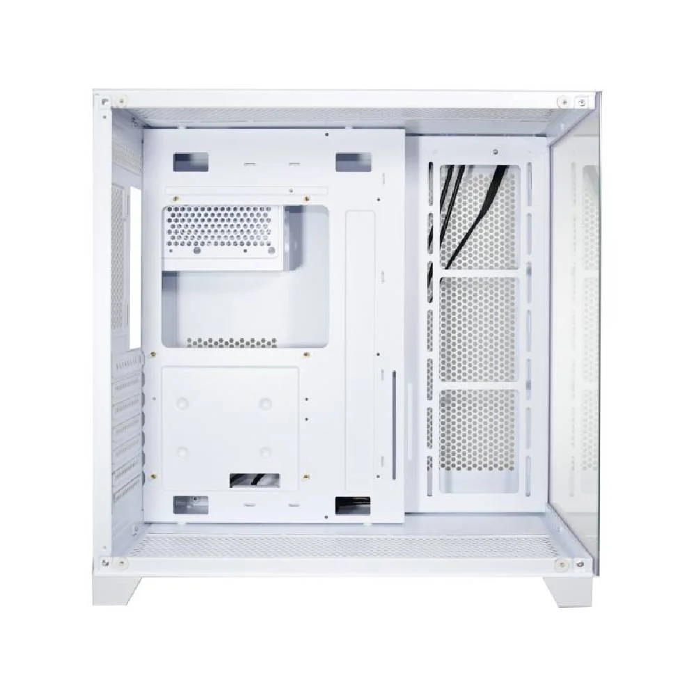 Gabinete Gamer K-mex Ghost Shark Mid Tower, ATX, Lateral E Frontal Em Vidro Temperado, Branco