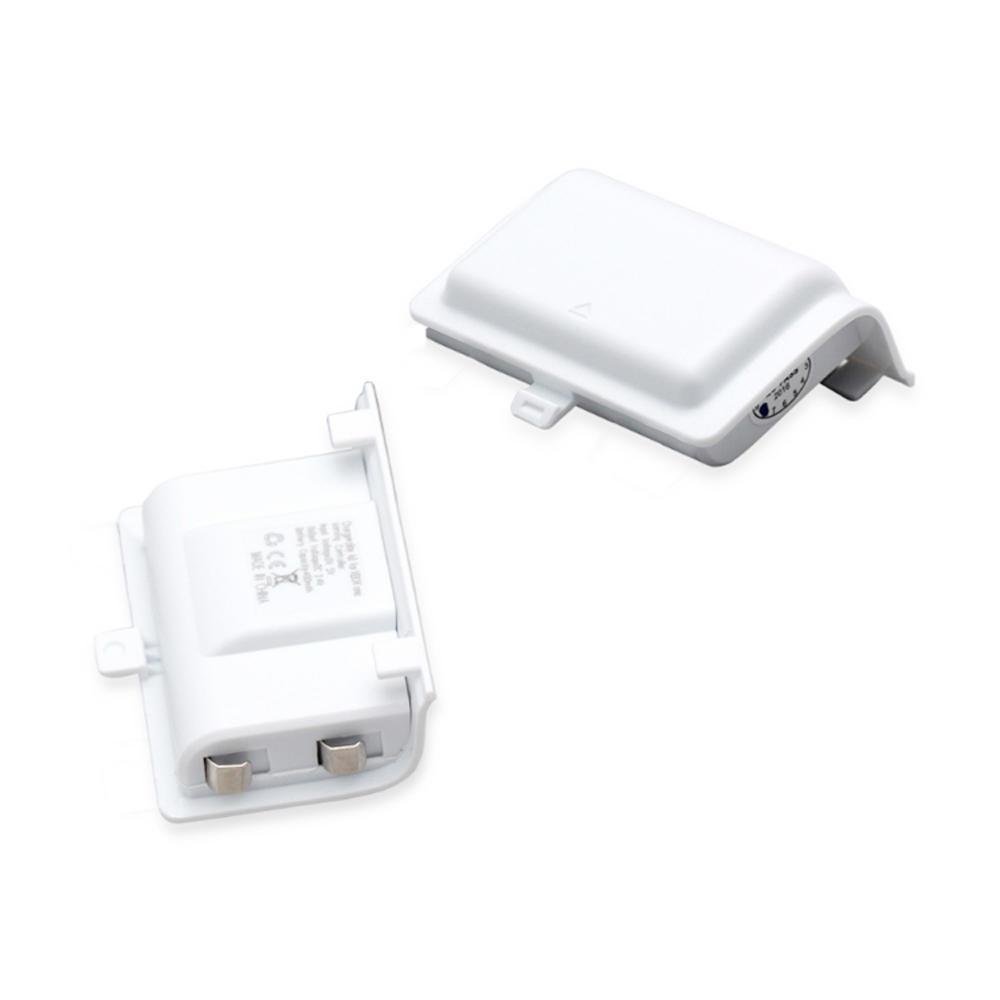 Kit 2 Baterias Recarregáveis Branca + Cabo Carregador Compatível Controle Wireless De XBOX One (s)/x