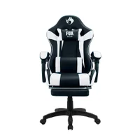 Cadeira Gamer Fox Racer Zerda, Branco, Com Apoio De Pe