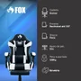 Cadeira Gamer Fox Racer Zerda, Branco, Com Apoio De Pe