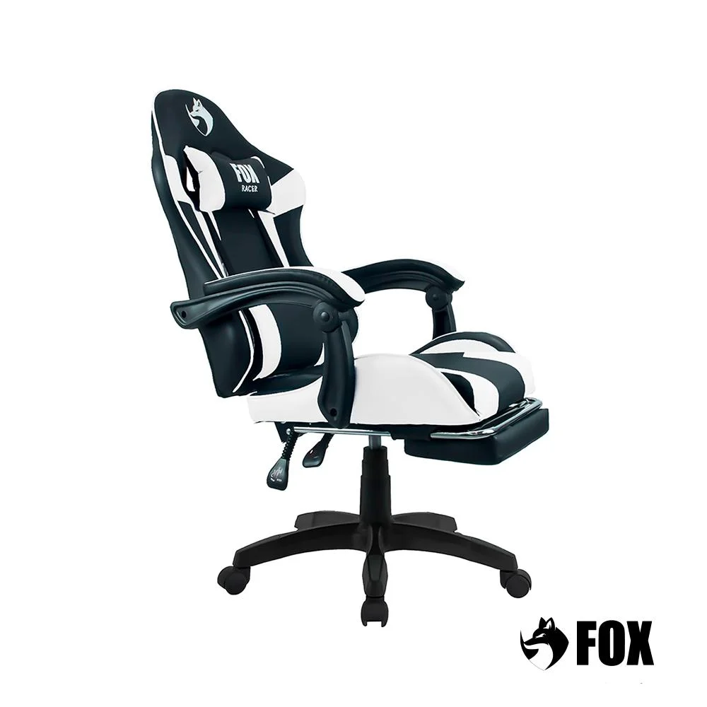 Cadeira Gamer Fox Racer Zerda, Branco, Com Apoio De Pe Cadeira Gamer Fox Racer Zerda, Branco, Com Apoio De Pe