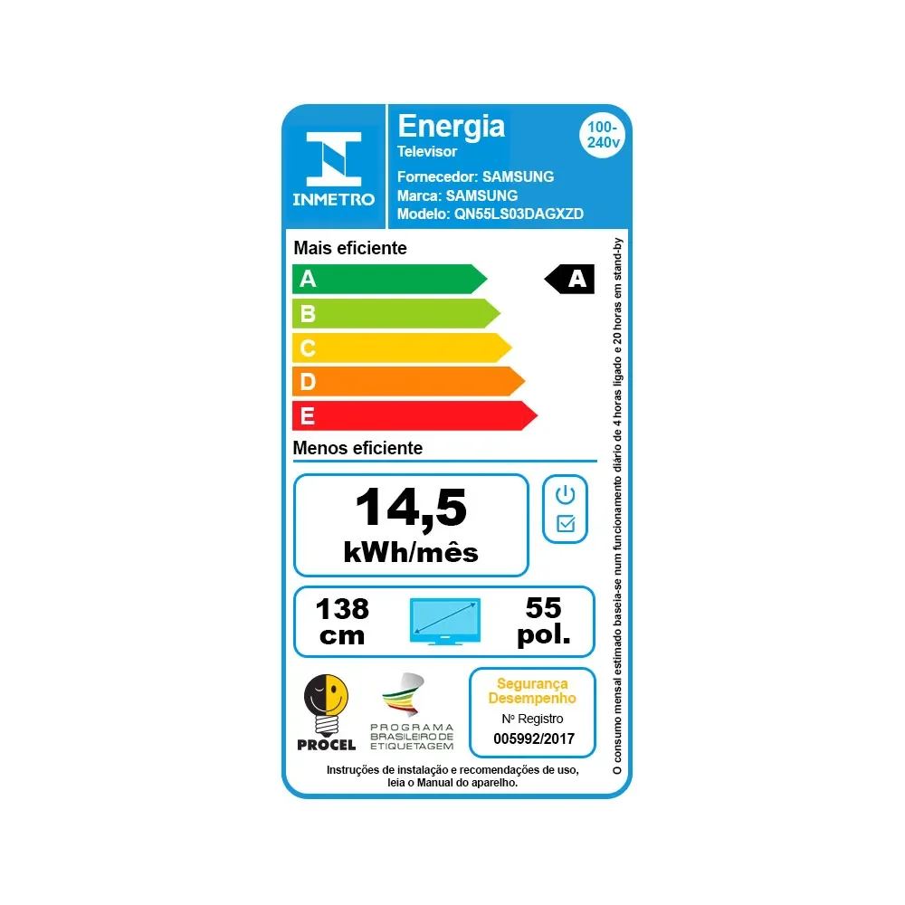 Smart TV 55 Polegadas Samsung QLED 4K, The Frame 55LS03D - Molduras Customizáveis e Modo Arte