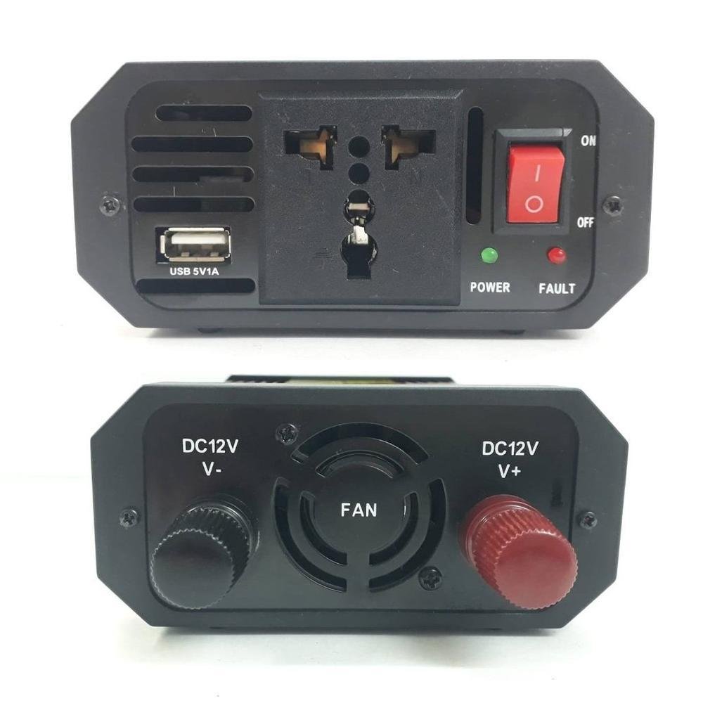 Inversor Tensão 1000w 12v Para 220v Veicular Transformador Conversor Com Tomada Padrão E Usb