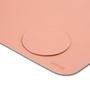Mouse Pad Desk Pad Eddias, 70x30cm, Em Couro Ecológico, Minimalista, Mesa Grande, Nude