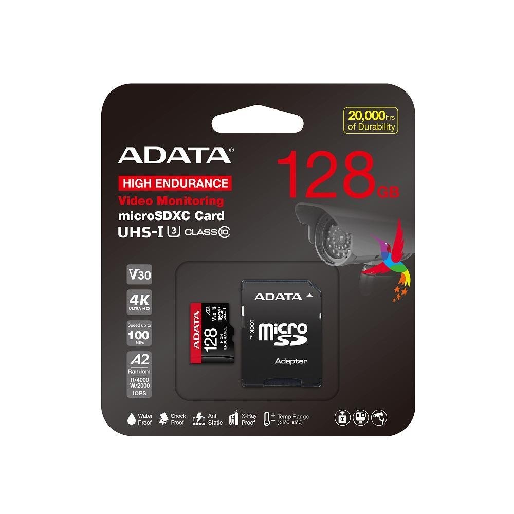 Cartão De Memória Adata High Endurance 128GB Uhs-i Classe 30 Microsdxc/sdhc - Ausdx128gui3v30sha2-ra1