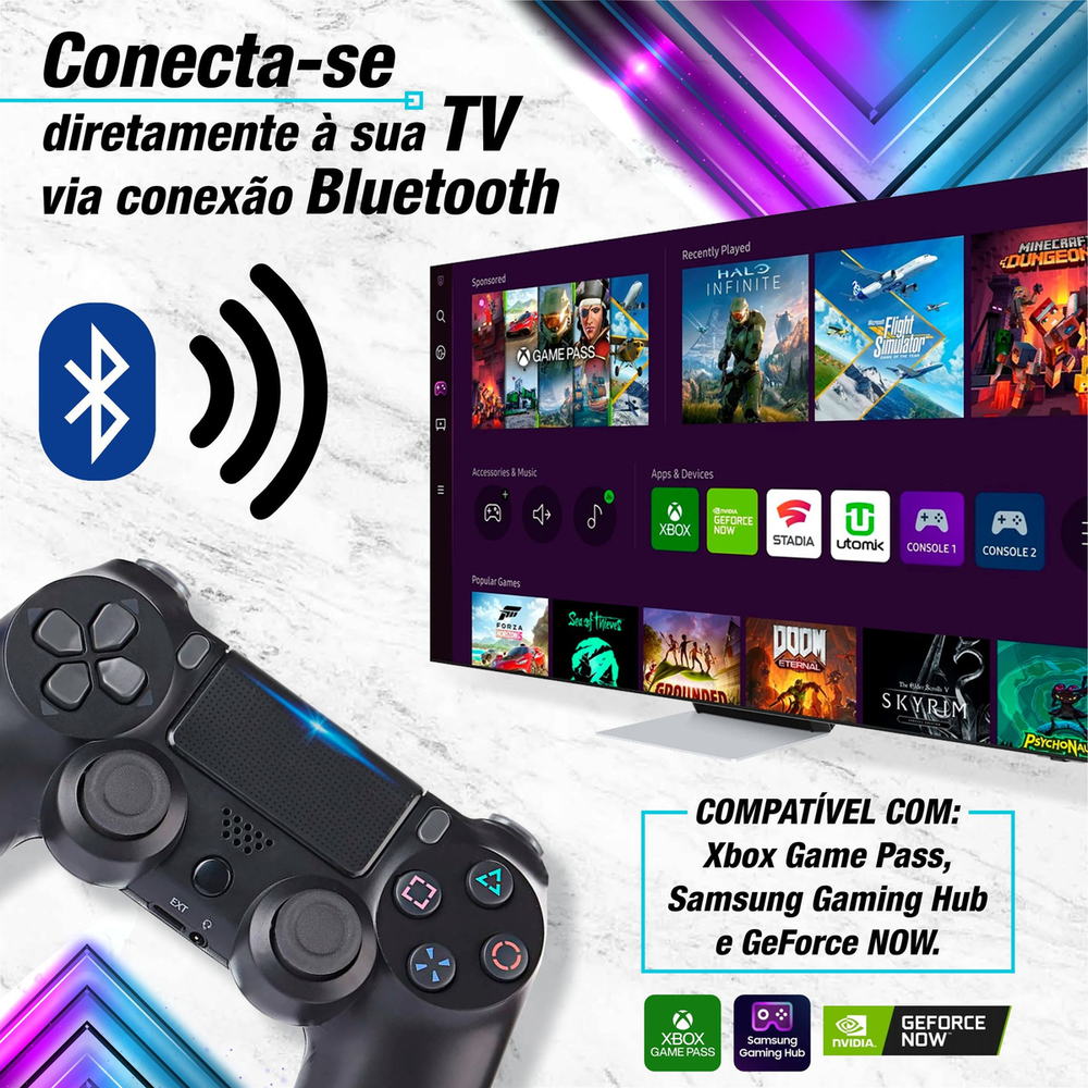 Controle Tv Para Samsung Com Gaming Hub XBOX Game Pass Geforce Controle Tv Para Samsung Com Gaming Hub XBOX Game Pass Geforce
