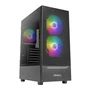 Gabinete Gamer Antec Nx410 V2 Lateral De Vidro Temperado Micro Atx/itx/atx 2 Fans RGB Preto