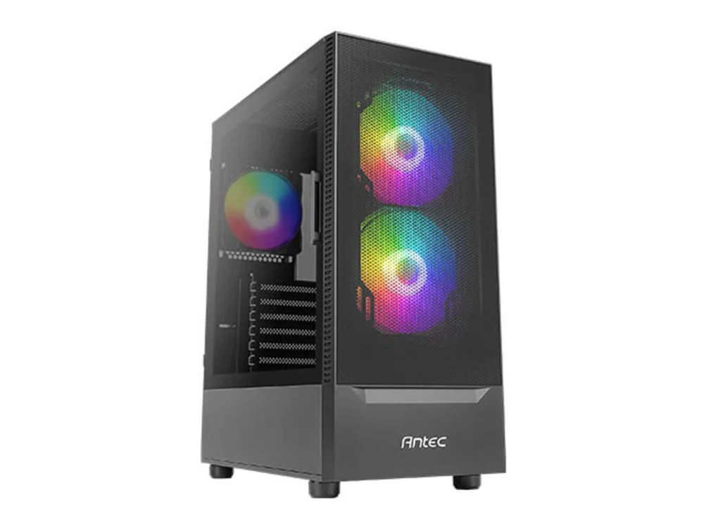 Gabinete Gamer Antec Nx410 V2 Lateral De Vidro Temperado Micro Atx/itx/atx 2 Fans RGB Preto Gabinete Gamer Antec Nx410 V2 Lateral De Vidro Temperado Micro Atx/itx/atx 2 Fans RGB Preto
