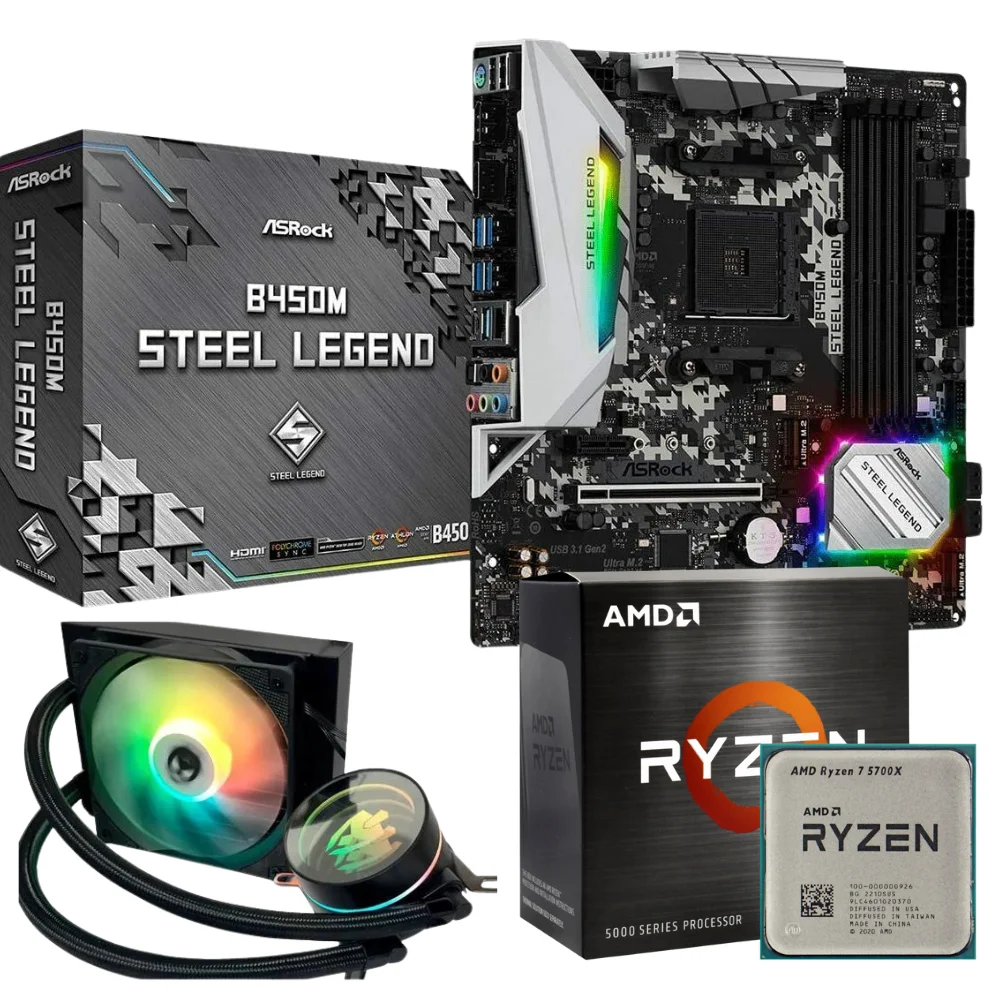 B450 steel legend+Ryzen 5 5600x+虎徹mk-Ⅱ Kit Upgrade Ryzen 5 5700x B450 KaBuM