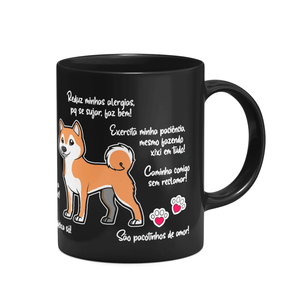 Caneca Dog - Meu Akita Inu, Melhor Pessoa! - Preta