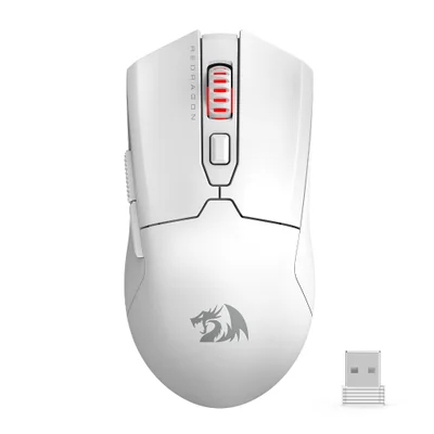 Imagem do produto Mouse Gamer sem fio Redragon Fyzu Pro Lunar White - M995W-PRO em Kabum