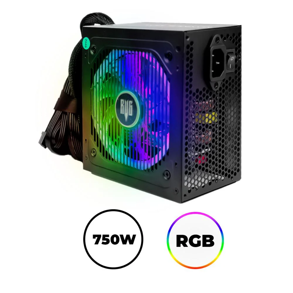 Fonte Gamer  Alimentação PC 750w Silencioso 80 Plus Pfc
