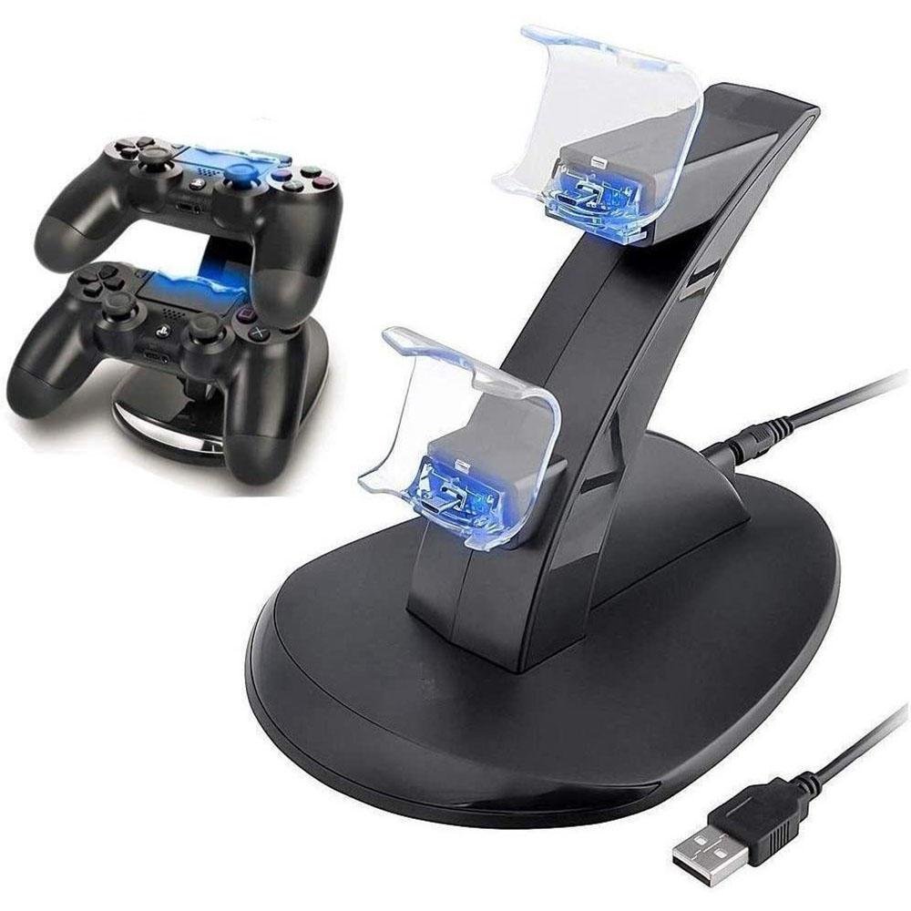 Dock Station Duplo P/ Controle Ps 4 Base Carregadora De Mesa Dock Station Duplo P/ Controle Ps 4 Base Carregadora De Mesa