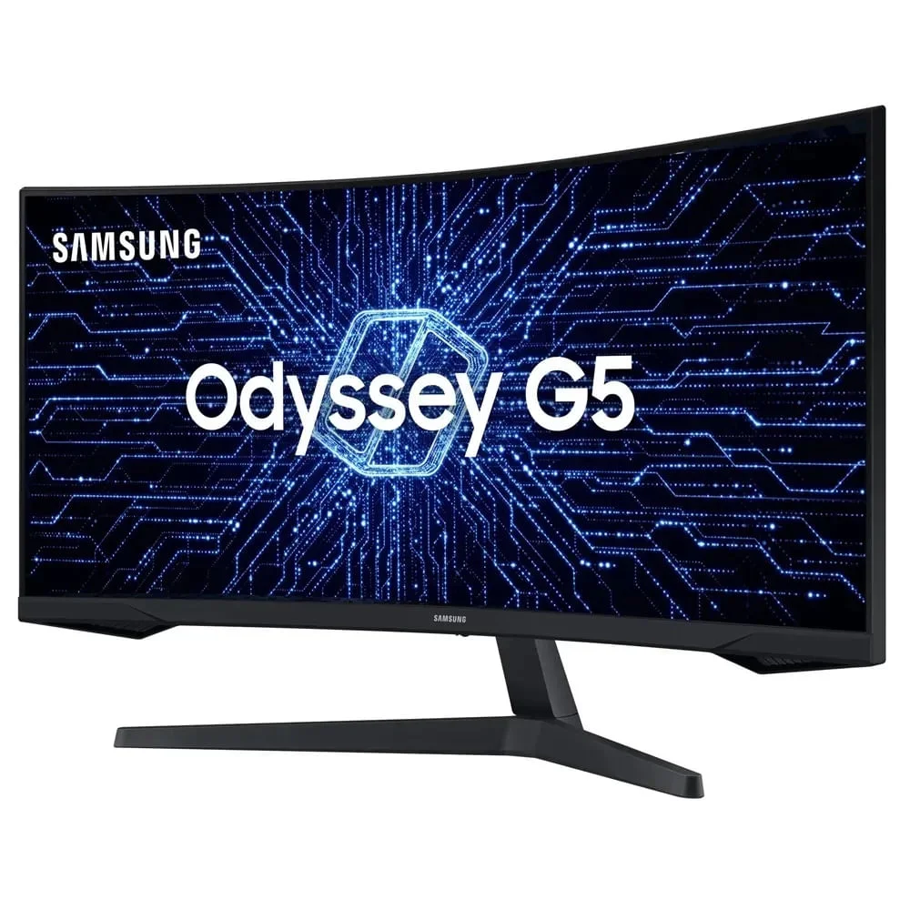 Monitor Gamer Curva Ultrawide Samsung Odyssey G5 34” Uwqhd, 165Hz, 1ms, Hdr10, HDMI, Dp, Freesync Premium Preto