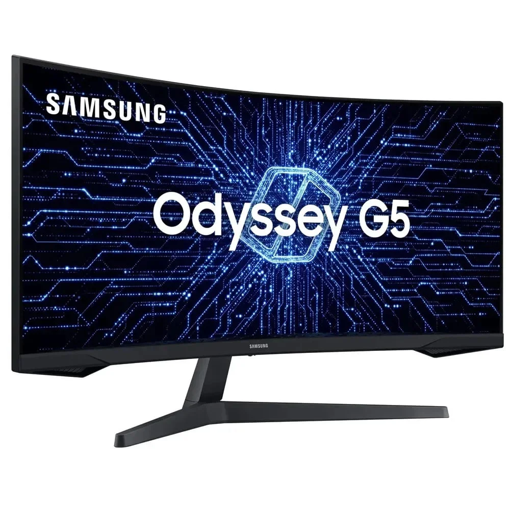 Monitor Gamer Curva Ultrawide Samsung Odyssey G5 34” Uwqhd, 165Hz, 1ms, Hdr10, HDMI, Dp, Freesync Premium Preto