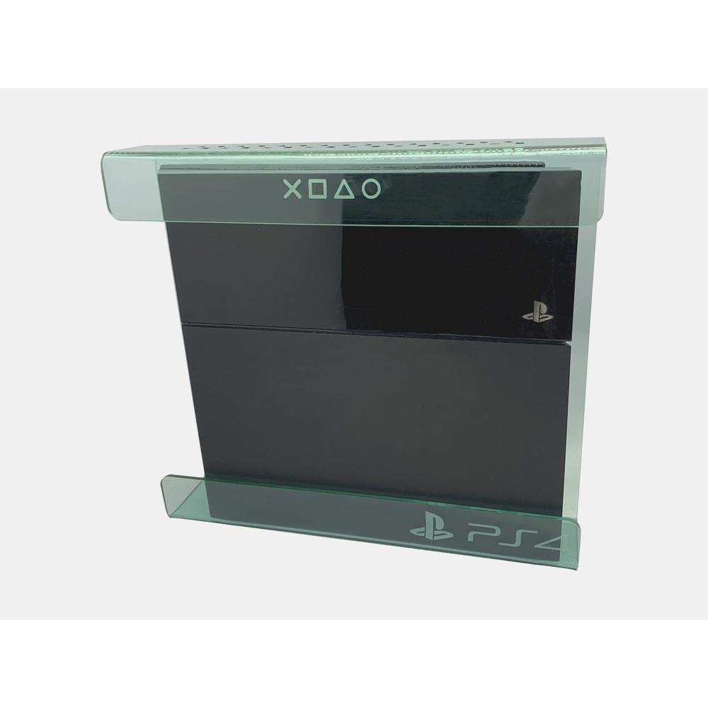 Suporte Parede Console Playstation 4 Fat - Ps4 Fat - Material Acrílico Vidro (acrílico Imita Vidro)