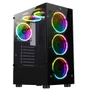 Gabinete Gamer Rise Mode Glass 06x, Mid Tower, ARGB, ATX, Lateral e Frente em Vidro, 6x Fans, Preto - RM-CA-06XB-ARGB