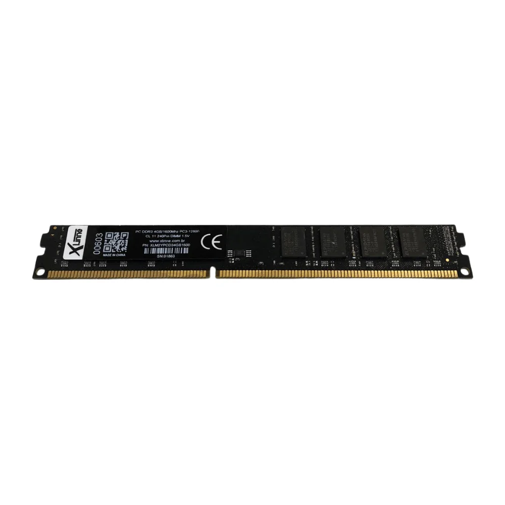 Memória Ram Ddr3 4Gb 1600Mhz Cl11 1.5V Box XLinne Memória Ram Ddr3 4Gb 1600Mhz Cl11 1.5V Box XLinne