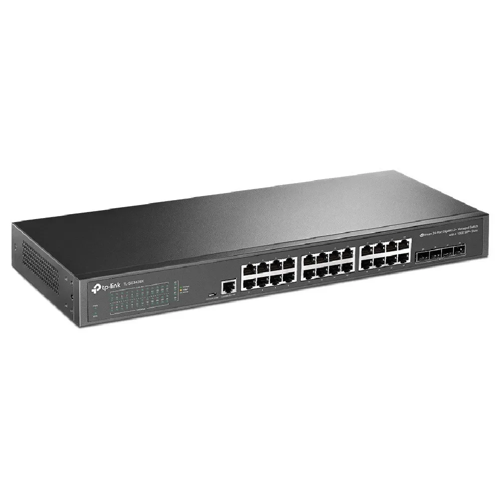 Switch Tp-link Tl-sg3428x 24 Portas Gigabit L2+ 4x10ge Sfp+ - 10/100/1000mbps