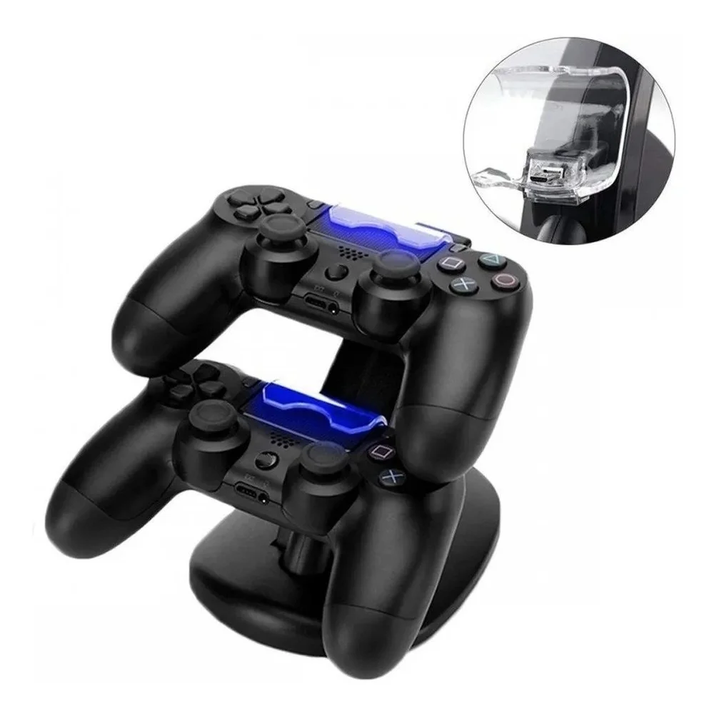 Carregador Para Controle De Ps4, Estação De Carregamento Duplo