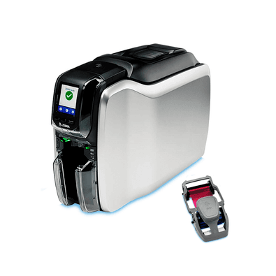 Kit Zebra Ribbon Color 58x99 + Impressora Zc300 Usb Ethernet