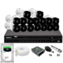 Kit 16 Câmeras Intelbras 1220b Full Hd  Dvr Intelbras Mhdx 1232 Hd 6tb