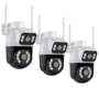 Kit 3 Câmera Importada Wi-fi Smart  Lente Dupla Externa