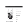 Kit 3 Câmera Importada Wi-fi Smart  Lente Dupla Externa