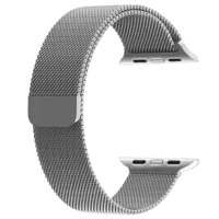 Pulseira Metal Milanese Compatível Smartwatch Apple Iwo Hw Fecho Magnético 38-49mm Cor:prata;tamanho:42/44/45/47/49mm