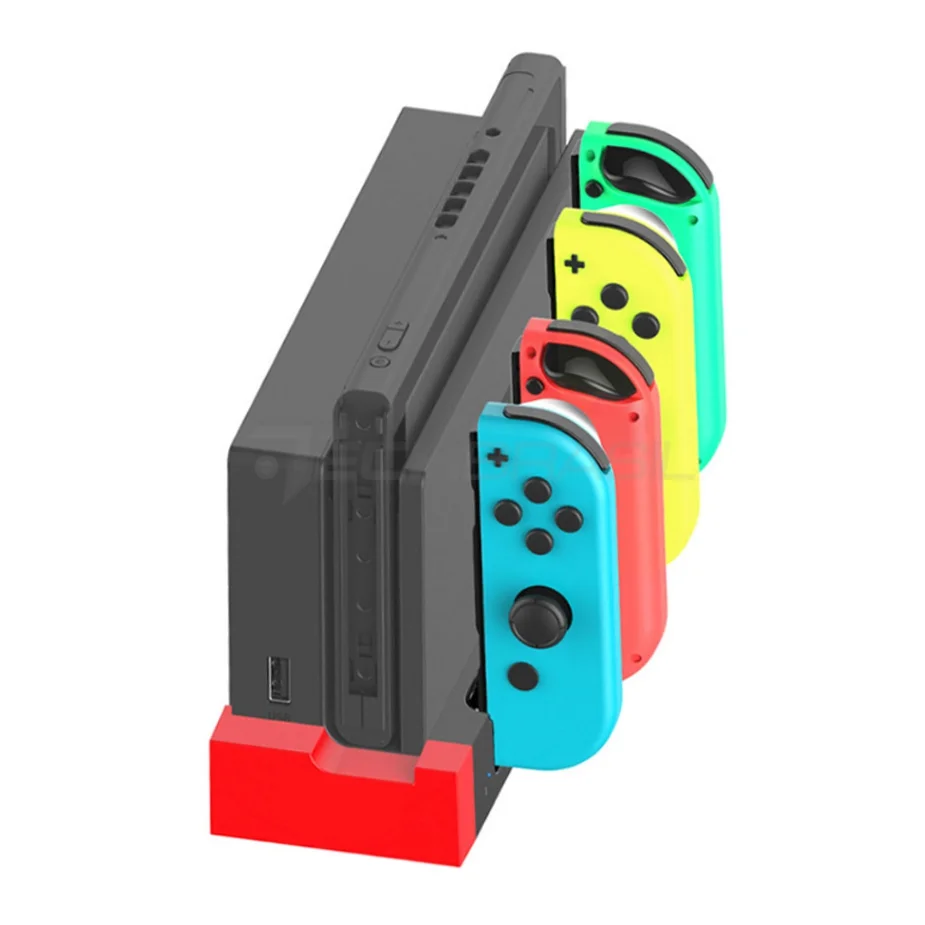Dock Base Estação De Carregamento Para 4 Controle Joy-con De Nintendo Switch Lite OLED Dock Base Estação De Carregamento Para 4 Controle Joy-con De Nintendo Switch Lite OLED