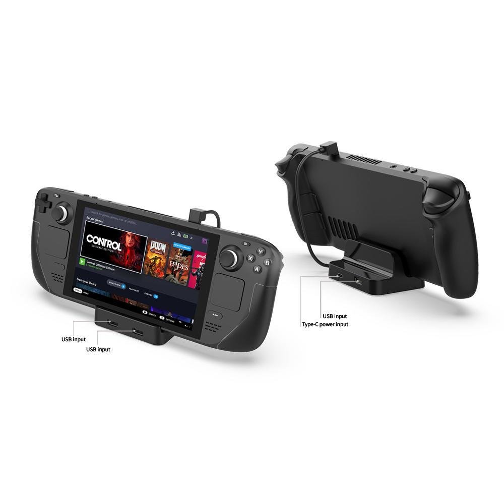 Suporte Dock De Carregamento Base Carregador Compativel Com Console Steam Deck 3 Entradas Usb Suporte Dock De Carregamento Base Carregador Compativel Com Console Steam Deck 3 Entradas Usb