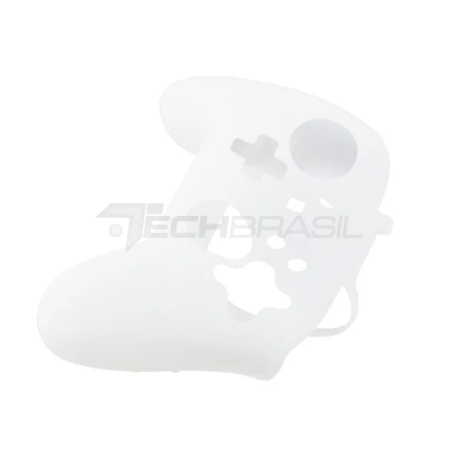 Capa Protetora Silicone Para Controle Nintendo Switch Pro Branco