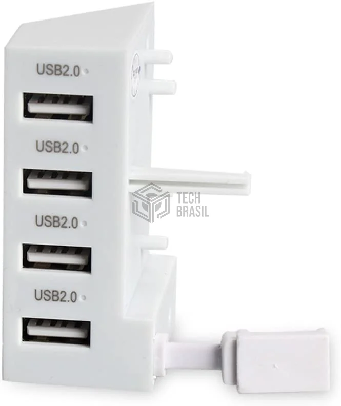 Hub Usb 4 Portas Para XBOX One S Slim Carregador Adaptador Branco