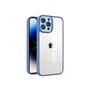 Capa Capinha Case Clean Premium Borda Da Câmera Com Brilho Compatível Para Iphone 12 Pro Max - Azul Claro