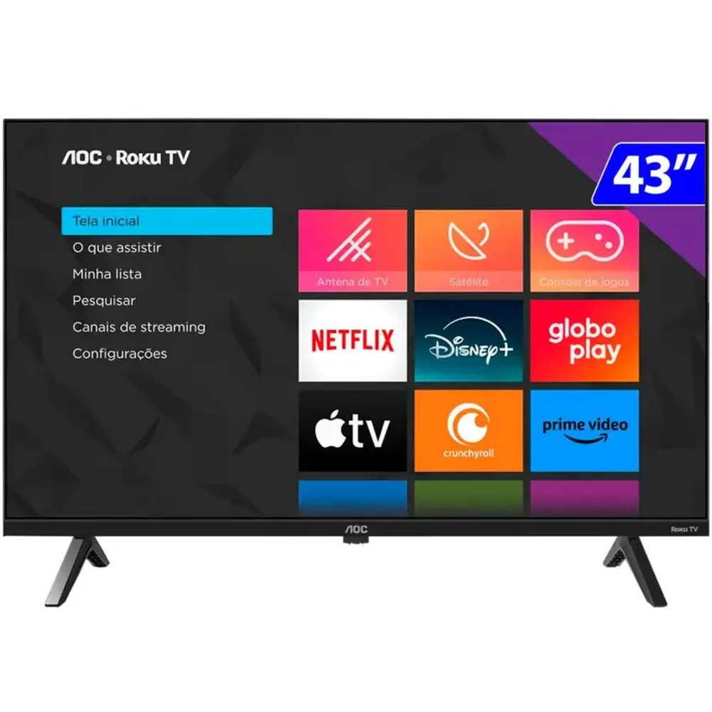 Tv 43p Aoc LED Smart Roku Wifi Full Hd Usb HDMI - 43s5045