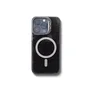 Capa Capinha Case Brilho Luxo Glitter Premium Magsafe Magnética Com Suporte Bracket Para Iphone 11 - Preto