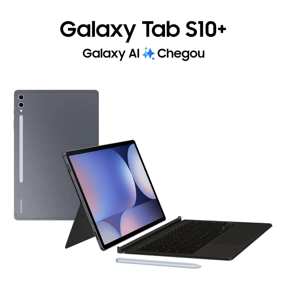 Tablet Samsung Galaxy Tab S10+, 512gb, 12gb Ram, Tela Imersiva De 12.4”, S Pen E Capa Teclado Inclusas Cinza