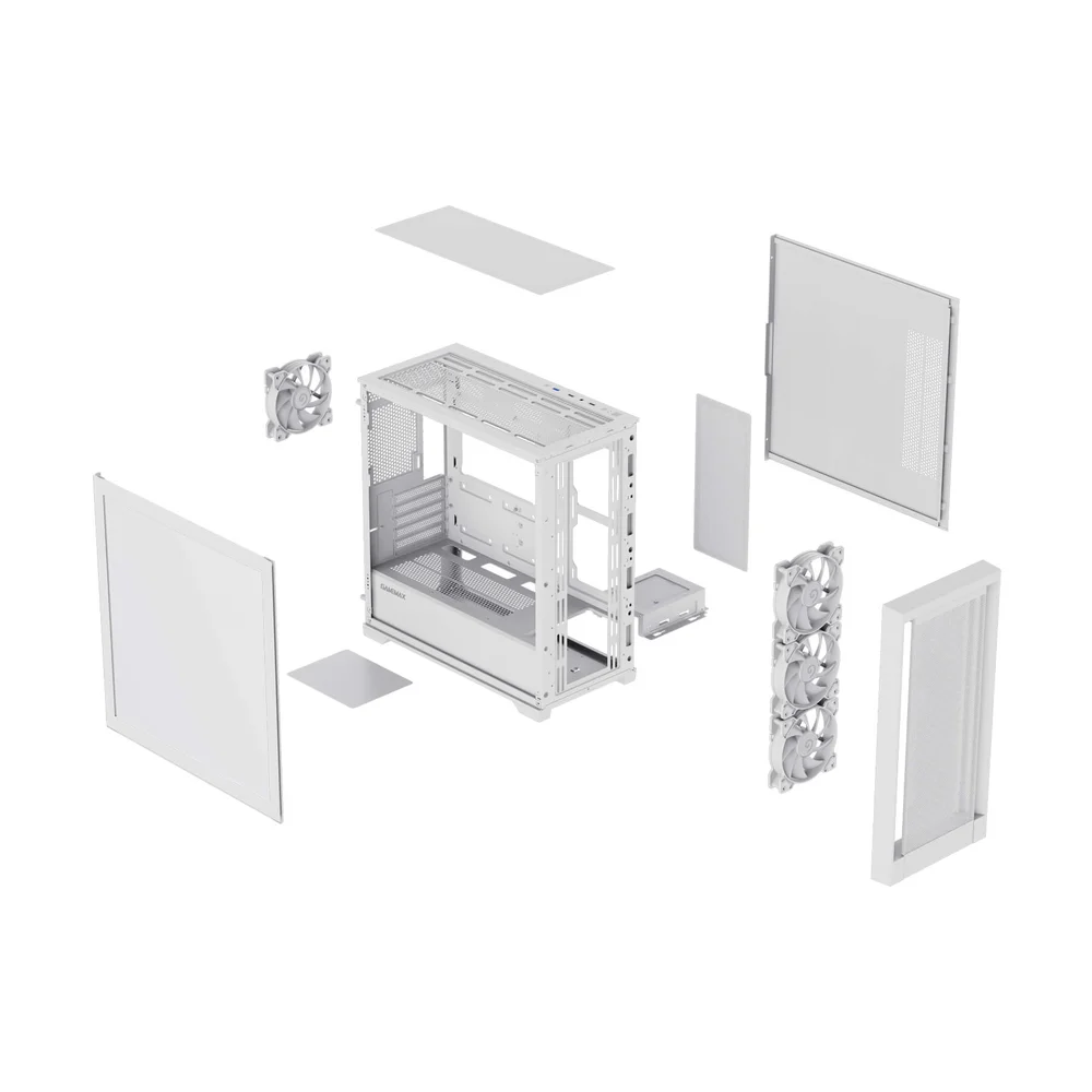 Gabinete Gamer Gamemax Defender Mini Tower Usb Lateral Vidro Branco Gabinete Gamer Gamemax Defender Mini Tower Usb Lateral Vidro Branco